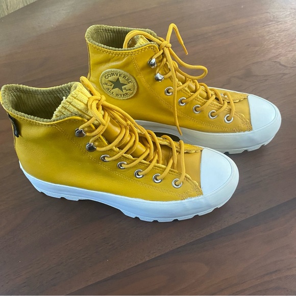 Converse Lugged Platform Hi Top Gore-Tex Mustard Yellow - Picture 2 of 8